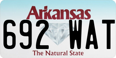 AR license plate 692WAT