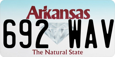 AR license plate 692WAV