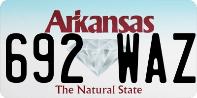 AR license plate 692WAZ
