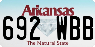 AR license plate 692WBB