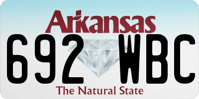 AR license plate 692WBC