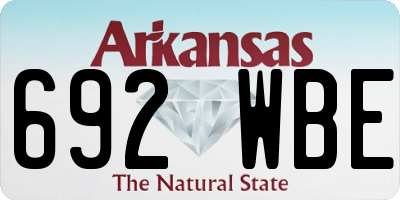 AR license plate 692WBE