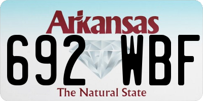 AR license plate 692WBF
