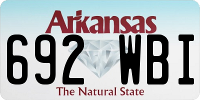 AR license plate 692WBI