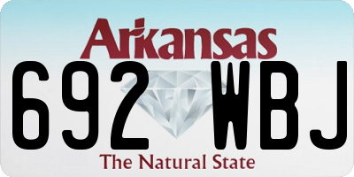 AR license plate 692WBJ