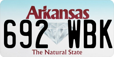 AR license plate 692WBK