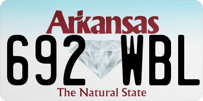 AR license plate 692WBL