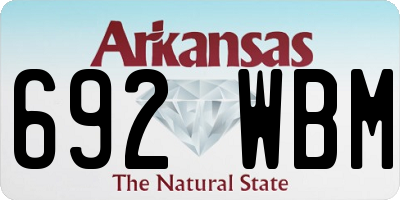 AR license plate 692WBM