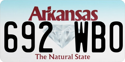 AR license plate 692WBO