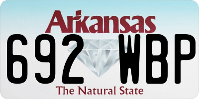 AR license plate 692WBP