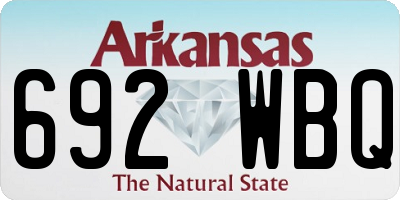 AR license plate 692WBQ
