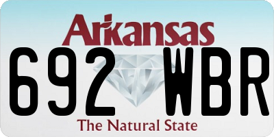 AR license plate 692WBR