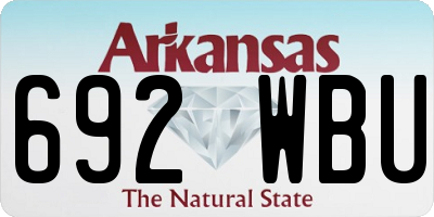 AR license plate 692WBU