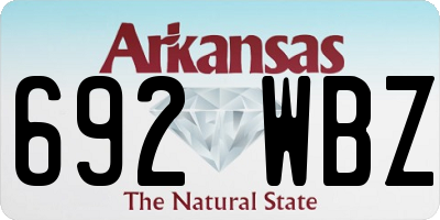 AR license plate 692WBZ