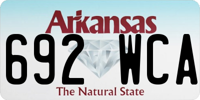 AR license plate 692WCA
