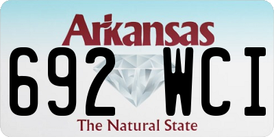 AR license plate 692WCI