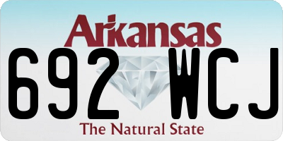 AR license plate 692WCJ