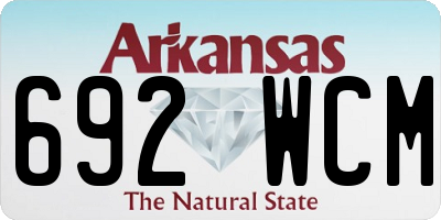 AR license plate 692WCM