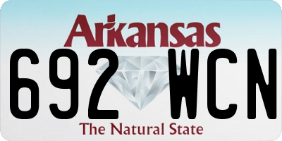 AR license plate 692WCN