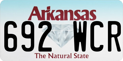 AR license plate 692WCR