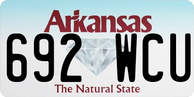 AR license plate 692WCU