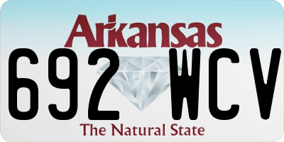 AR license plate 692WCV