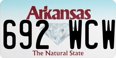 AR license plate 692WCW