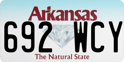 AR license plate 692WCY