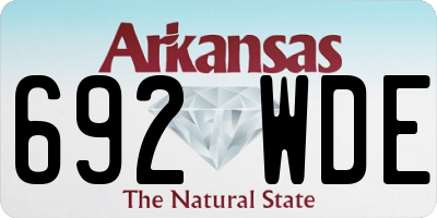 AR license plate 692WDE