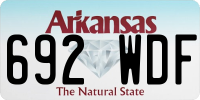 AR license plate 692WDF