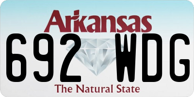 AR license plate 692WDG