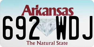 AR license plate 692WDJ
