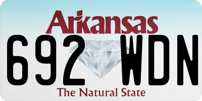 AR license plate 692WDN