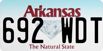 AR license plate 692WDT