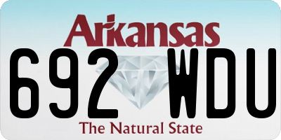AR license plate 692WDU