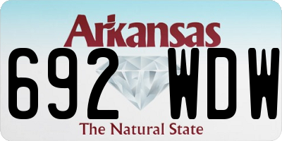 AR license plate 692WDW