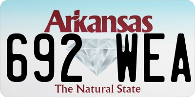 AR license plate 692WEA