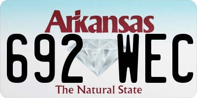AR license plate 692WEC