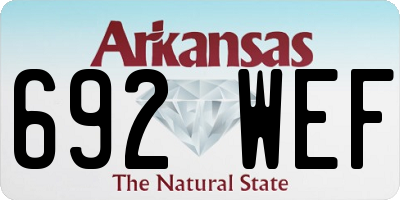 AR license plate 692WEF