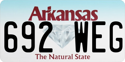 AR license plate 692WEG