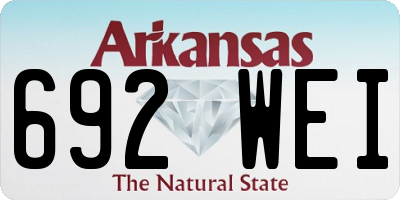 AR license plate 692WEI