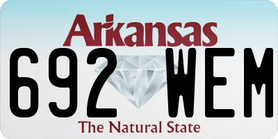 AR license plate 692WEM
