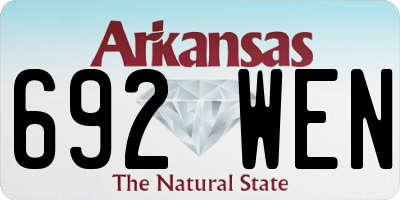 AR license plate 692WEN