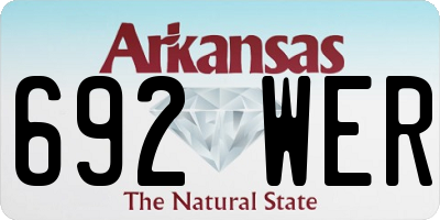 AR license plate 692WER