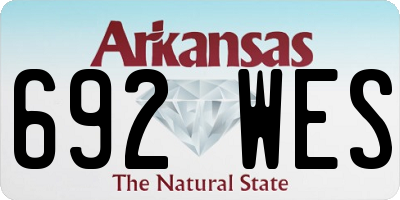 AR license plate 692WES