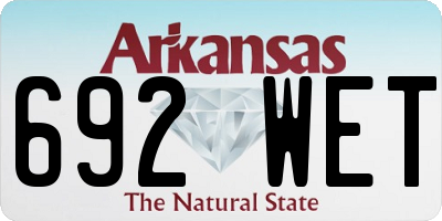 AR license plate 692WET