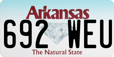 AR license plate 692WEU
