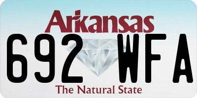 AR license plate 692WFA