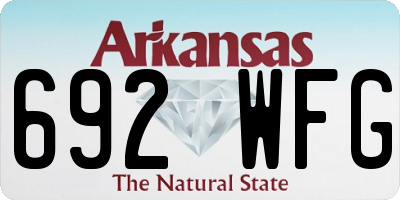 AR license plate 692WFG