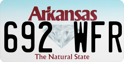 AR license plate 692WFR